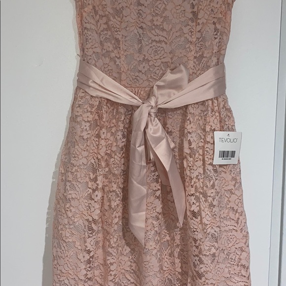 NEW! Tevolio pink lace Aline dress w/ pockets - Picture 2 of 4